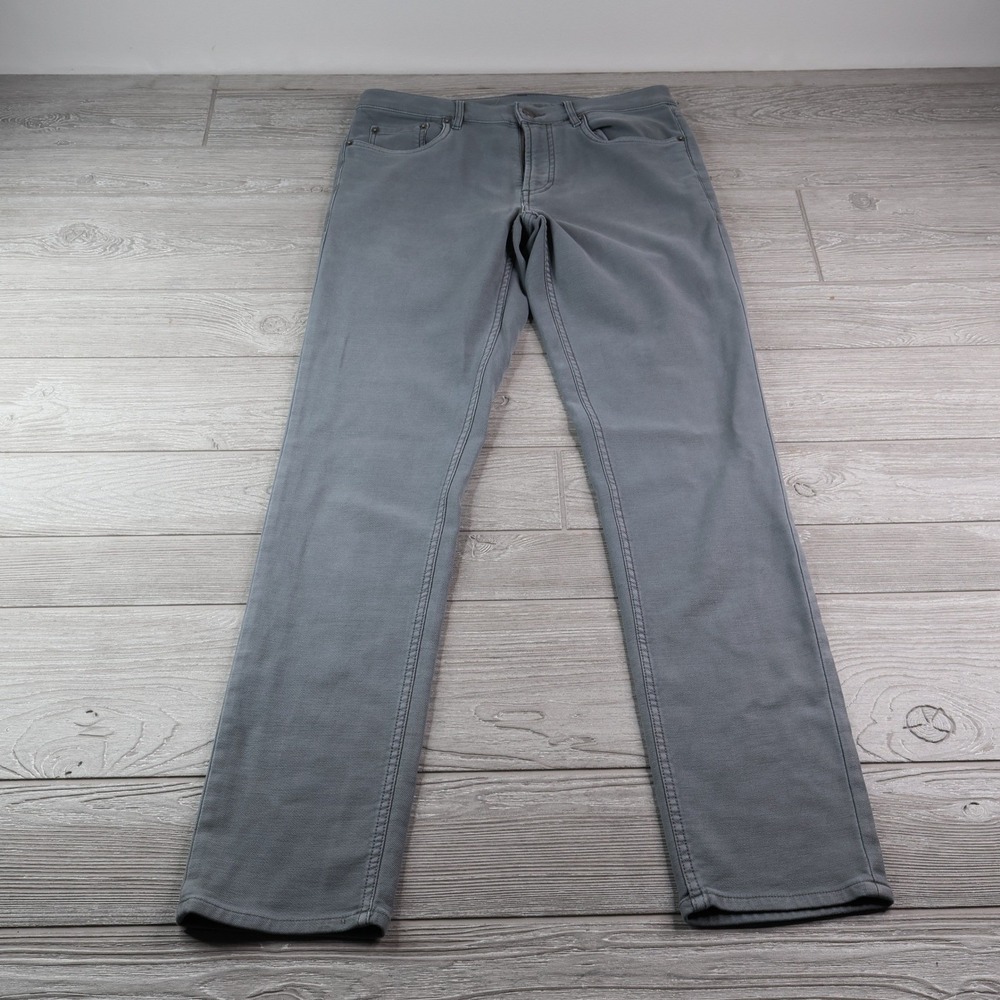 Faherty Brand Stretch Terry 5-Pocket Pants Men's 30x32 Slate Gray